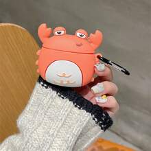1 3D Cute Alien Bluetooth Earphone Case, Compatible With Apple EarPods 1/2/3/4/Pro/Pro2, Featuring Beach Crab And Cute Spring Pig Designs - Multicolor - View 5