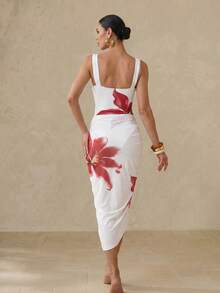 Anewsta Women's Floral Print One-Piece Swimsuit Summer - Multicolor - View 2