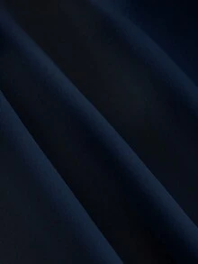 Franclia 女款柔軟彈性螺紋針織掛脖上衣配對比飾邊，搭配腰部對比飾邊短褲，優雅兩件套春夏季款。白色掛脖上衣、白色短褲，黑白度假兩件套海灘穿搭 - 藏蓝色 - 查看 5