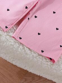 Celana Kasual Pink untuk Anak Perempuan, Cocok untuk Musim Semi & Musim Panas, Dilengkapi dengan Hiasan Renda di Pinggang dan Detail Rumbai di Bagian Bawah, Manis dan Elegan - Berwarna merah muda - View 8