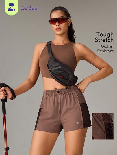 OutZeal Quần short nữ ngoài trời, thích hợp cho leo núi, cắm trại, chống thấm nước, nhẹ.