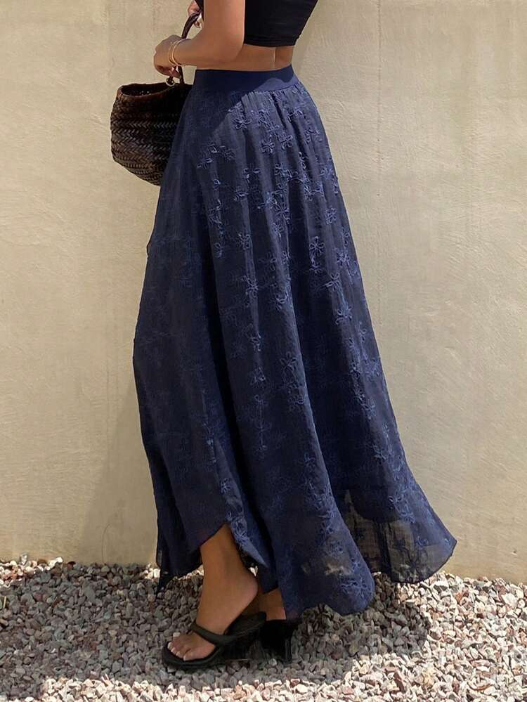 Loose Ruffle Hem Women's Skirt