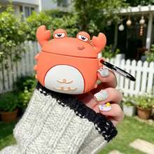 1 3D Cute Alien Bluetooth Earphone Case, Compatible With Apple EarPods 1/2/3/4/Pro/Pro2, Featuring Beach Crab And Cute Spring Pig Designs - Multicolor - View 9