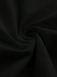 Manfinity Joysei 男士修身黑色針織上衣與梭織短褲套裝，度假風 - 黑色 - 查看 6