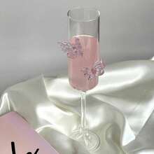 High-Borosilicate Designer High-Heeled Glass, An Worthy Wine Glass With A Stunning Design, A Butterfly-Themed Champagne Glass, And A Cute Cocktail Glass - Multicolor - View 16