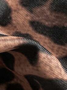 Swim Basics Leopard Print Fashion Triangle Bikini Bottom - Multicolor - View 5