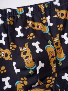 SCOOBY-DOO X SHEIN 4-7岁男童卡通内裤套装，夏季轻薄背心和三角裤两件套 - 棕色 - 查看 6