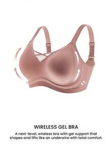 LUVLETTE Plus 無線全罩式無縫側撐休閒內衣 Bralette 運動內衣 內著外穿 黏性基礎款 SizeFreedom 不透痕內褲 - 鏽棕色 - 查看 6