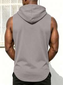 GymBeat Áo thun nam có mũ, dây rút, kiểu dáng thường ngày, đa năng, phù hợp cho cả hoạt động hàng ngày và thể thao. - Màu Khaki - Xem 2
