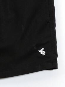 CoralVoy Men Drawstring Waist Swim Trunks Beach Shorts, Hawaiian, Holiday - Black - View 5
