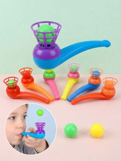 MINKOJA MINKOJA 1/5/10/20pcs Of Randomly Mixed Color Plastic Party Whistle, Floating Smoke Ball Blowpipe, Tubular, Party Game, Small Gift Decoration, Cute And Interesting, Small Party Gift, Gift Bag Filler, Class Prize.