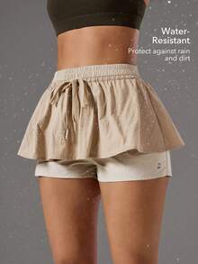 OutZeal Women Sports Skort Casual Travel A-Line Hem Built-In Short Athletic Skirt Summer Spring - Brown - View 4
