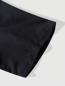ROMWE MEN Goth 男士短袖衬衫，哥特风印花+黑色领结设计，开襟纽扣休闲衬衫，适合夏季日常休闲、学院风、街头风等场合 - 彩色 - 查看 4