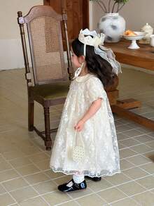 DAZY Infant/Toddler Girls' Casual Party Banquet Korean Style Formal Dress - Apricot - View 5