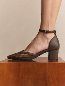 Rosivie Women Spring And Summer New Models, Small Square Toe Design Pumps, Comfortable And Simple Vacation, Women's Thick Heels, Essential For Commuting, Casual And Versatile - Coffee Brown - View 9