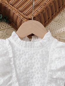 SHEIN Vintaside Kids Ensemble Chemisier Petite Fille Avec Jupe Courte Et Ceinture, Tenue Simple Et Élégante Pour Les Saisons De Printemps Et D'automne - Multicolore - Voir 7