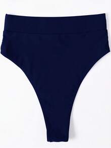 Swim Basics Women's Solid Color Bikini Bottom, Suitable For Summer Vacation And Beach - Navy Blue - View 3