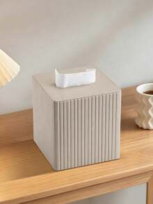 Penutup Kotak Tisu Kulit PU dengan Penutup Hisap Magnetik, Tempat Tisu Persegi Modern, Kotak Penyimpanan Dekoratif, Cocok untuk Meja Kamar Mandi, Meja Samping Tempat Tidur, Kamar Tidur, dan Meja Kantor (Warna Teh Susu) - MultiWarna - View 7