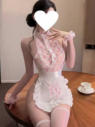 Dansine Bộ trang phục hầu gái gợi cảm dễ thương, bộ đồng phục hầu gái quyến rũ.