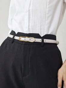 MOTF PREMIUM Sabuk Pinggang Gesper Motif Bambu Biru Tua - Putih - View 6