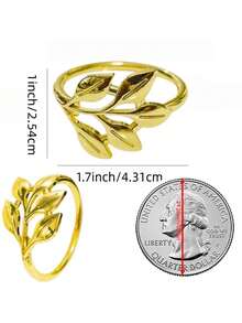 Neue Serviettenringe, Serviettenspangen, blattförmige Serviettenringe, hochwertige Metallringe und Hotel-Tischdekorationen - Gold - Übersicht 4