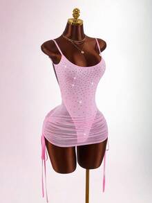 Women Plus Size Sports Dresses - Pale Pink - View 5