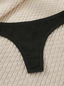 SHEIN MOD 4packs Simple Plain Sexy Panties - Multicolor - View 5