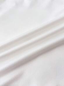 SHEIN 2件套少女/青少年女孩黄白针织休闲褶皱不对称肩部修身短款上衣，买一送一 - 黃色 - 查看 6