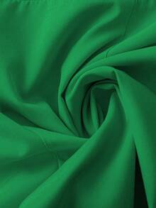 EMERY ROSE Plus Size Solid Color Elastic Waist Casual Straight Leg Pants With Back Gathers Fall Cloth For Women - Green - View 5