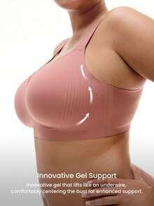 LUVLETTE Plus 無線全罩式無縫側撐休閒內衣 Bralette 運動內衣 內著外穿 黏性基礎款 SizeFreedom 不透痕內褲 - 鏽棕色 - 查看 2