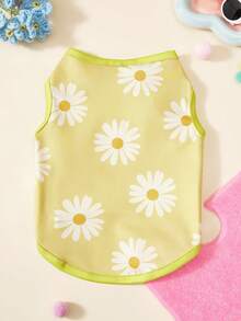 PETSIN 2pcs Multi-Color Daisy Flower Cute Print, Comfortable And Soft, No Shedding Pet Vest - Multicolor - View 3