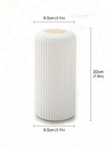 Cirelle 7.8" Plastic Composite Vase, Ceramic-Like Look, Unbreakable & Lightweight, Simple Desktop Vase For Dried Flowers, Reeds & Artificial Flowers, Modern Home Decor - multicolor - View 3