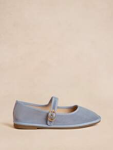 Rosivie Sepatu Loafer Datar Kasual Wanita dengan Desain Gesper, Serbaguna untuk Pemakaian Sehari-hari - Biru muda. - View 5