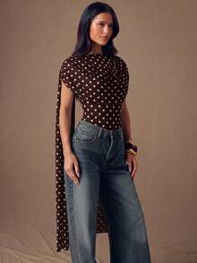 Body ajustado con cuello redondo y cinta color borgoña para mujeres, adecuado para graduación, ocasiones formales, fiestas de cóctel, citas románticas, capa base de otoño/invierno, - Café integral 2 - Ver 5