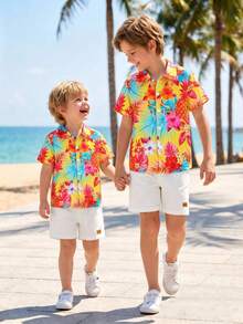 Áo thun in hình dễ thương dành cho bé trai tuổi teen, thích hợp cho đi biển, kỳ nghỉ và du lịch. - Nhiều màu - Xem 4