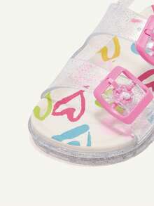 Cozy Pixies Dép xăng đan đế bằng trong suốt, dễ thương, kiểu công chúa, thích hợp cho bé gái, đi nghỉ mát, bãi biển và hoạt động ngoài trời. - Trong sáng - Xem 6