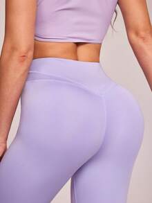 Sovereign Charm Quần Leggings Thể thao Nữ - Màu tím hoa cà - Xem 3