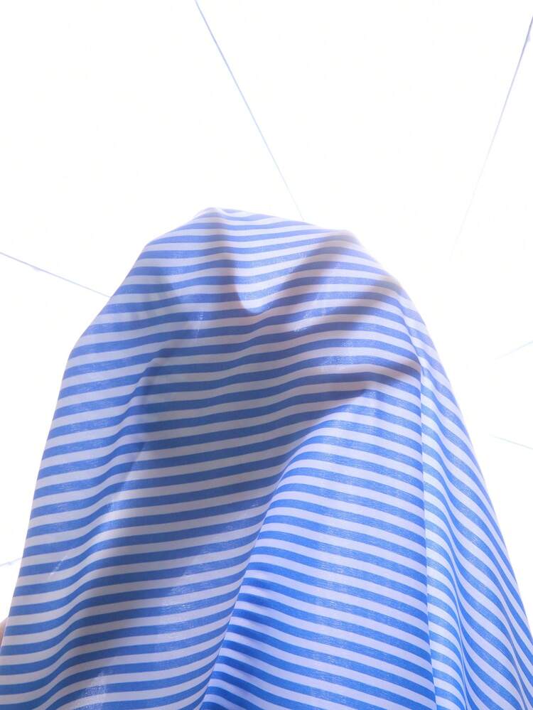 Plus Size Striped & Lace Patchwork Casual Shirt, Spring/Summer Summer Top Summer Outfit For Women Beach Outfit For Women