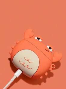 1 3D Cute Alien Bluetooth Earphone Case, Compatible With Apple EarPods 1/2/3/4/Pro/Pro2, Featuring Beach Crab And Cute Spring Pig Designs - Multicolor - View 4