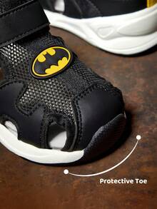 BATMAN X SHEIN Baby Sandals Non-Slip Comfortable Breathable Cartoon Animal Outdoor Beach Shoes - Black - View 2