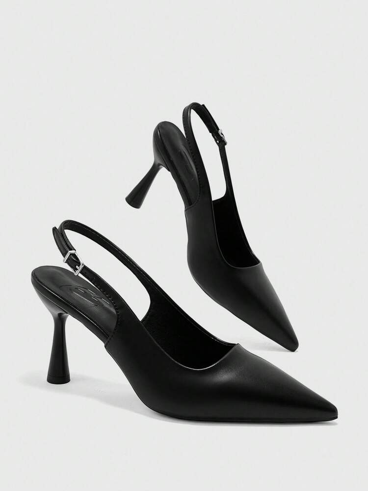CUCCOO BIZCHIC Women Shoes Pointed Thin High Heels Black Fashion Simple Basic Daily Versatile Commute To Work Shopping Women's High Heels Shoes Women's Shoes