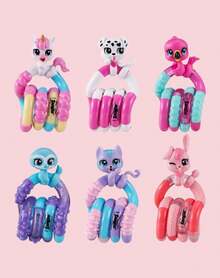 1pc Tangle Pets Fidget Toy Set, Connectable Animal Chain Toy Flexible Twist Link Figure Collectible Desk Play Stress Relief Fun Accessory - Multicolor - View 5