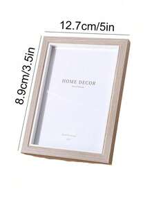 1pc Minimalist Photo Frame, Simple PC Photo Display Rack For Home Decor Valentine's Day, Valentines Wedding, Birthday - Maroon - View 6