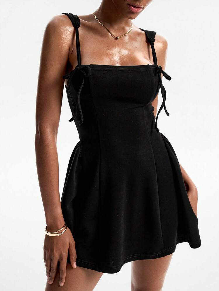 Spring Summer Black Hot Girl Music Festival Camisole Dress Wedding Banquet Ball Gown Evening Dress Fashion Party Slim Elegant Commute Puff Skirt Mini Dress Women's Dress