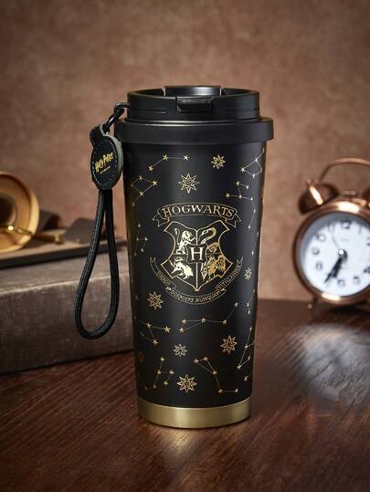 HARRY POTTER X SHEIN 500ml /16 Oz  Vacuum Insulated Stainless Steel , 1 Leak-Proof Lid, Suitable For Hot Drinks / Cold Drinks, Suitable For Most Cup Holders