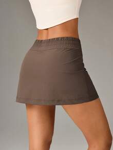 OutZeal Váy nữ ngoài trời, quần tập thể dục, quần short tích hợp chống thấm nước, quần dài ngoài trời. - Cà phê nâu - Xem 9