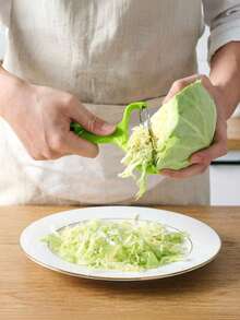 Haus Hana Kitchen And Household Coconut Vegetable Slicer, Stainless Steel Fruit Peeler, PP Handle, Vegetable Slicer, Cabbage Slicer, Kitchen Worker - Green - View 1
