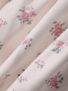 DAZY Sweet Ditsy Floral Sleeveless Dress, Women Summer Nightgown Pajamas - White - View 6