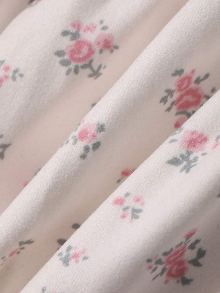 Sweet Ditsy Floral Sleeveless Dress, Women Summer Nightgown
