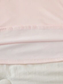 SHEIN 女童雲朵波點圖案藍色舒適可愛連身短袖睡裙居家服 - 彩色 - 查看 7